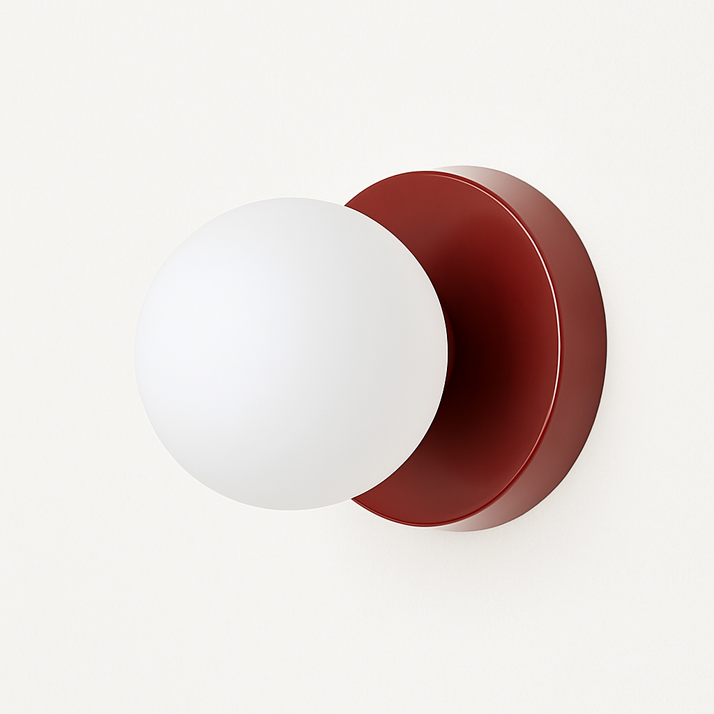 Compact Round Wall Sconce Modern Up Down Light Fixture Metal Bedroom Hallway Accent Lighting for Entryway, Bedside, Living Room & | Thomler