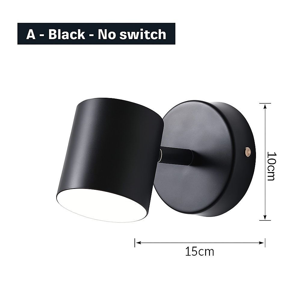 Contemporary Dual-Direction LED Wall Sconce for Bedroom Hallway Reading Nook Accent Lighting | Thomler