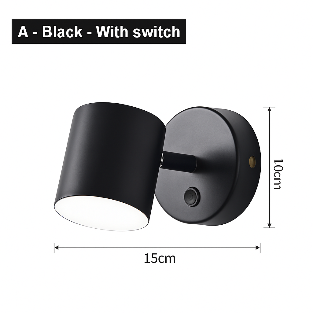 Contemporary Dual-Direction LED Wall Sconce for Bedroom Hallway Reading Nook Accent Lighting | Thomler