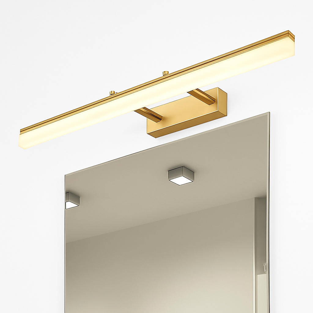 Mirror Light Aluminium 50.0 cm (19.7") Black Bathroom Wall Mounted LED Vanity Artwork Lighting Adjustable Linear Lamp | Thomler