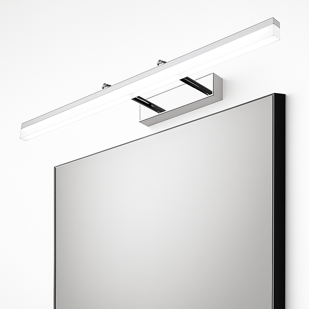 Mirror Light Aluminium 50.0 cm (19.7") Black Bathroom Wall Mounted LED Vanity Artwork Lighting Adjustable Linear Lamp | Thomler
