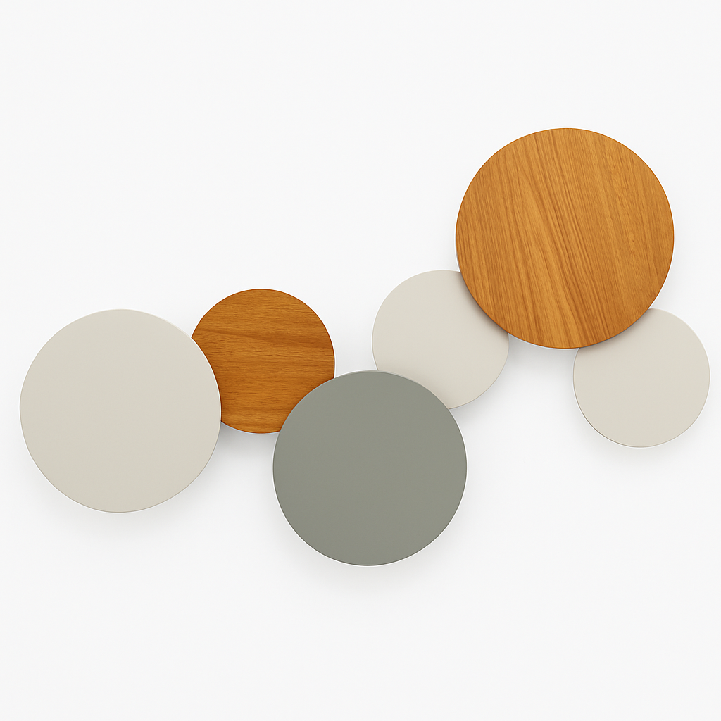 Round LED Wall Sconce with Halo Glow Effect – Wood or Metal Finish – Indirect Ambient Lighting for Bedroom, Living Room & Hallways | Thomler