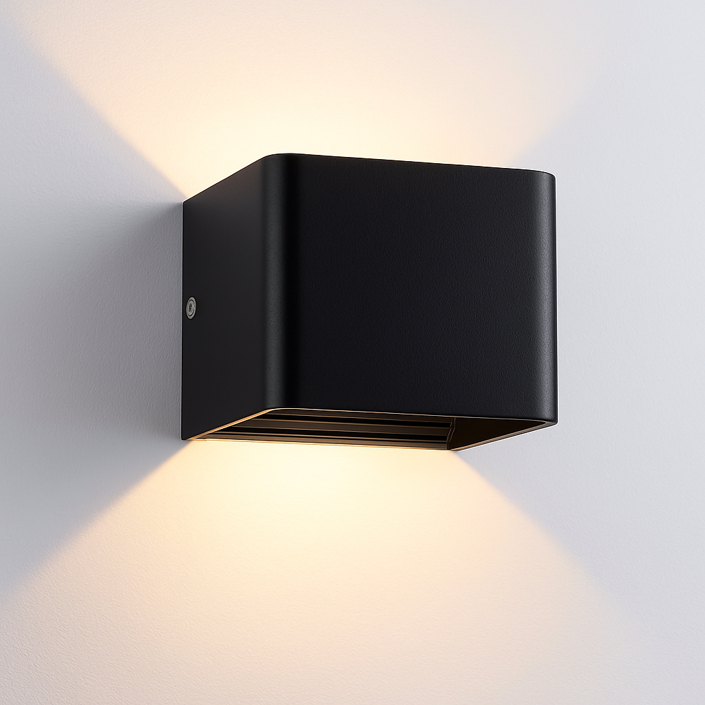 Contemporary Metal Cube LED Wall Sconce – Modern Lighting Fixture for Living Room, Bedroom, Hallway – Energy-Efficient Indoor Accent Light | Thomler