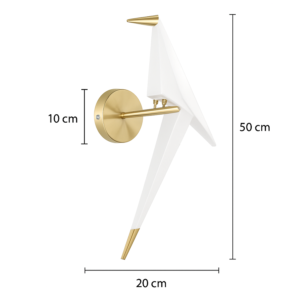 Bird-Shaped LED Wall Sconce Light Fixture – Contemporary Accent Lighting for Bedroom, Living Room & Hallway | Thomler
