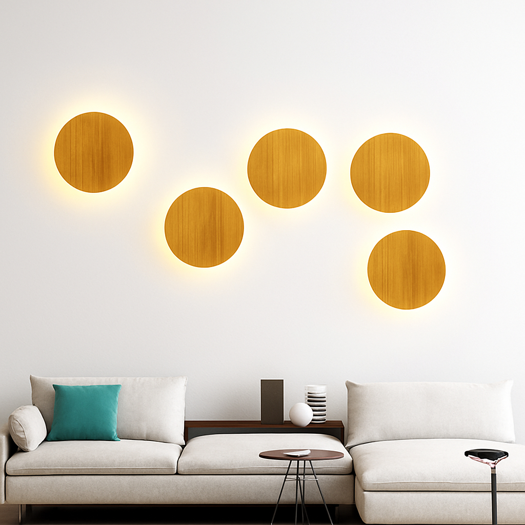 Oval Wood LED Wall Sconce with Clear Glass Shade – Scandinavian Modern Design for Bedroom, Living Room & Hotel | Thomler