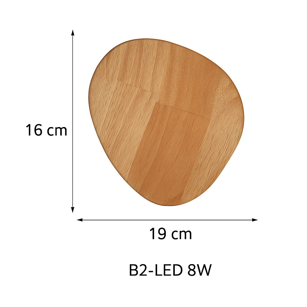 Oval Wood LED Wall Sconce with Clear Glass Shade – Scandinavian Modern Design for Bedroom, Living Room & Hotel | Thomler