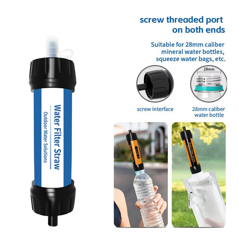 Portable Survival Water Purification Straw for Hiking, Camping & Emergency Preparedness – 4000L Capacity Filtration System with 0.01 | Thomler
