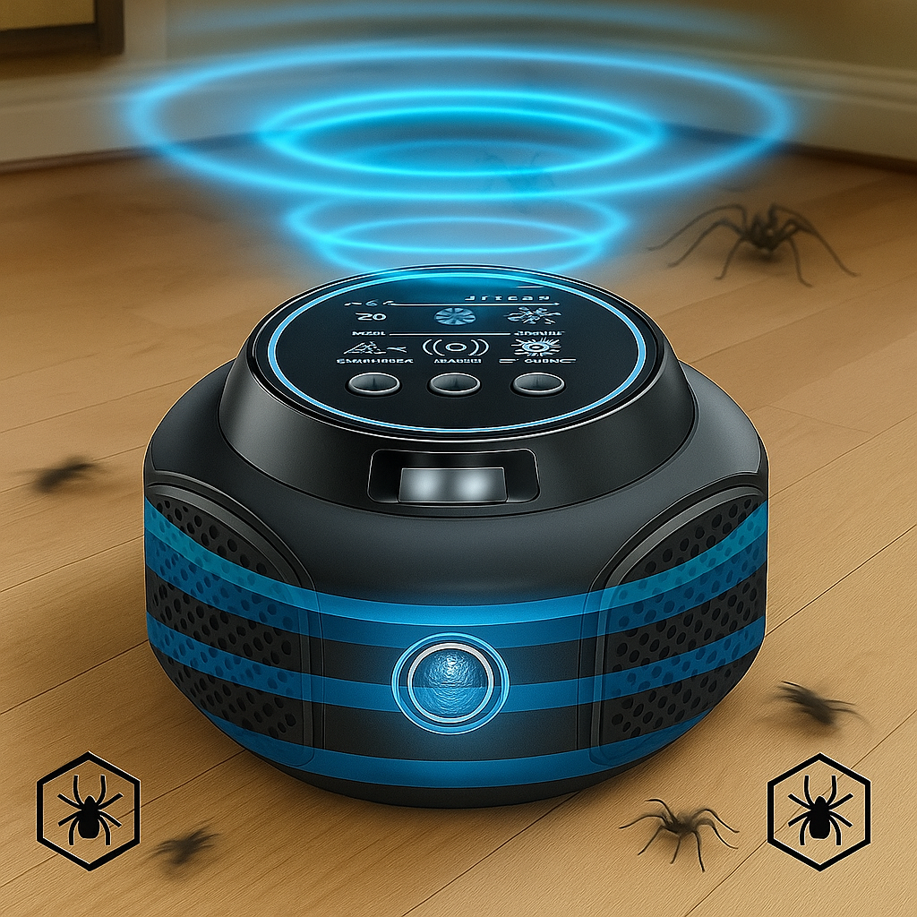 Ultrasonic Spider Repellent Plug-In for Home, Chemical-Free Pest Control Device, Safe for Kids & Pets, 3200 sq ft Coverage | Thomler