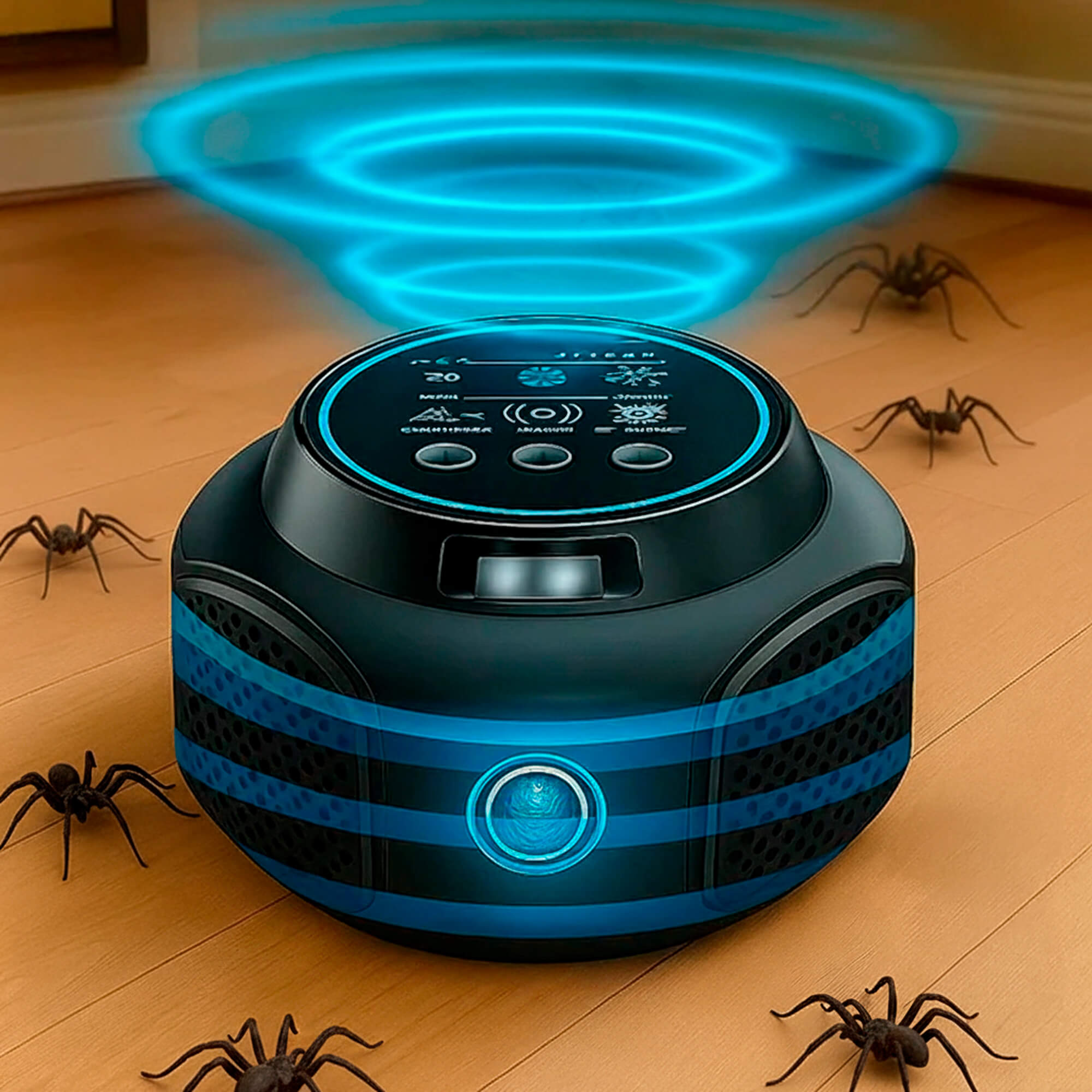 Ultrasonic Spider Repellent Plug-In for Home, Chemical-Free Pest Control Device, Safe for Kids & Pets, 3200 sq ft Coverage | Thomler