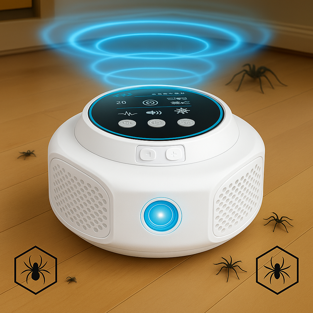 Ultrasonic Spider Repellent Plug-In for Home, Chemical-Free Pest Control Device, Safe for Kids & Pets, 3200 sq ft Coverage | Thomler
