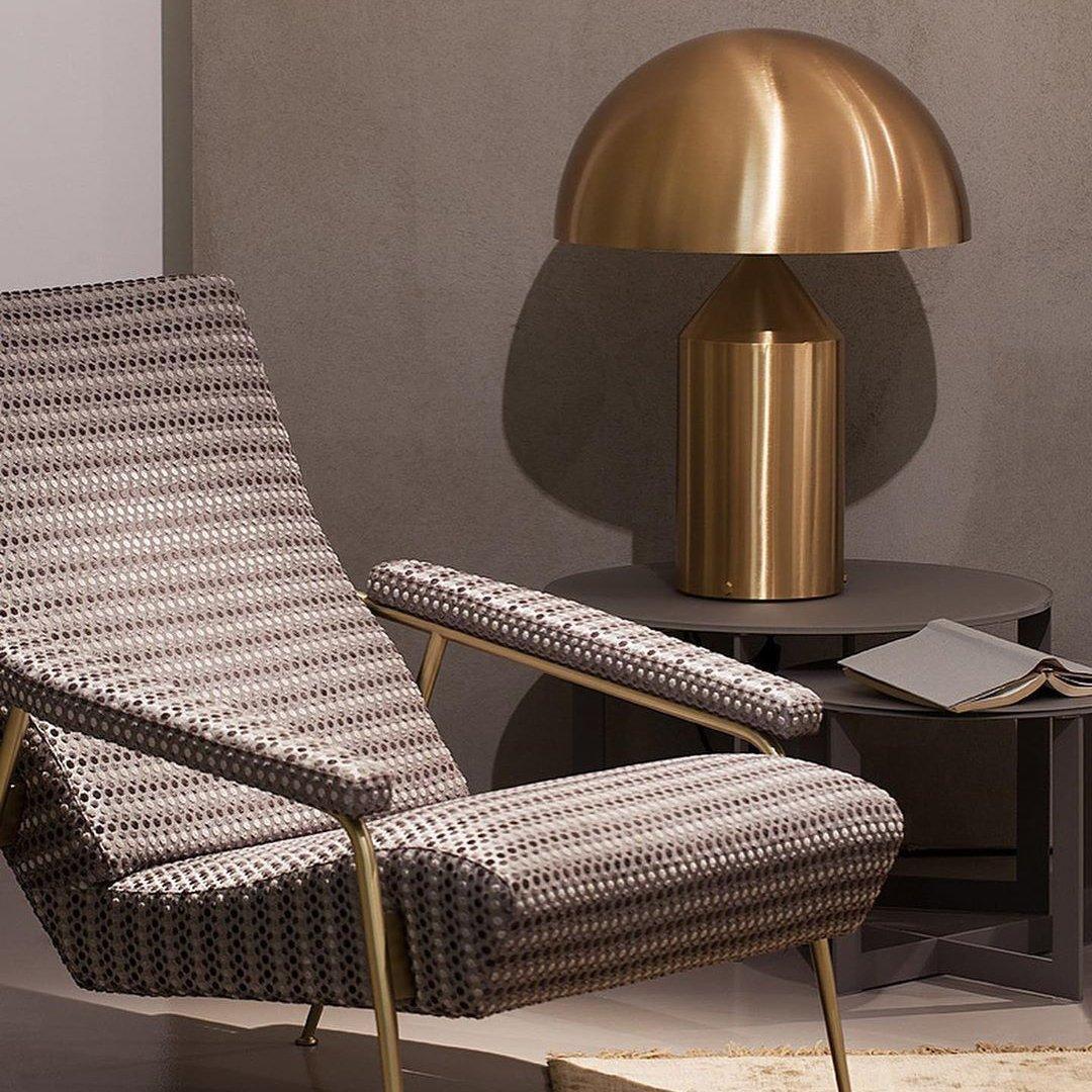 Geometric Table Lamp 13.8 in Metal Modern Bedroom Living Room Ambient Light Sculptural Design | Thomler