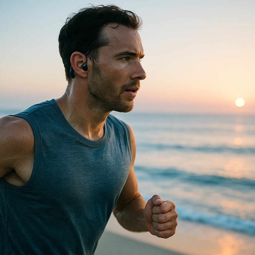 Open-Ear Bone Conduction Wireless Headphones – Lightweight Sport Earphones with 13-Hour Battery, IPX5 Water Resistant for Running, Cycling | Thomler