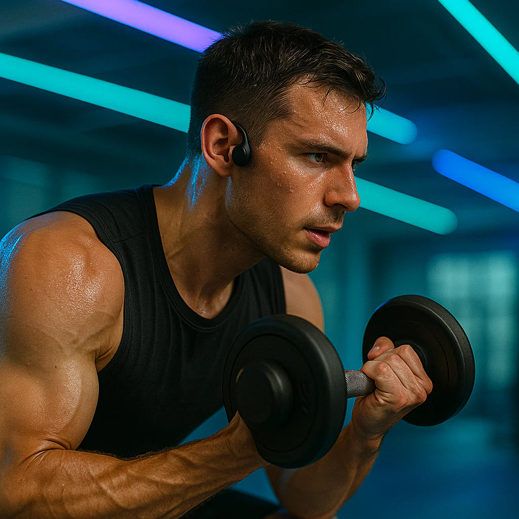 Open-Ear Bone Conduction Wireless Headphones – Lightweight Sport Earphones with 13-Hour Battery, IPX5 Water Resistant for Running, Cycling | Thomler