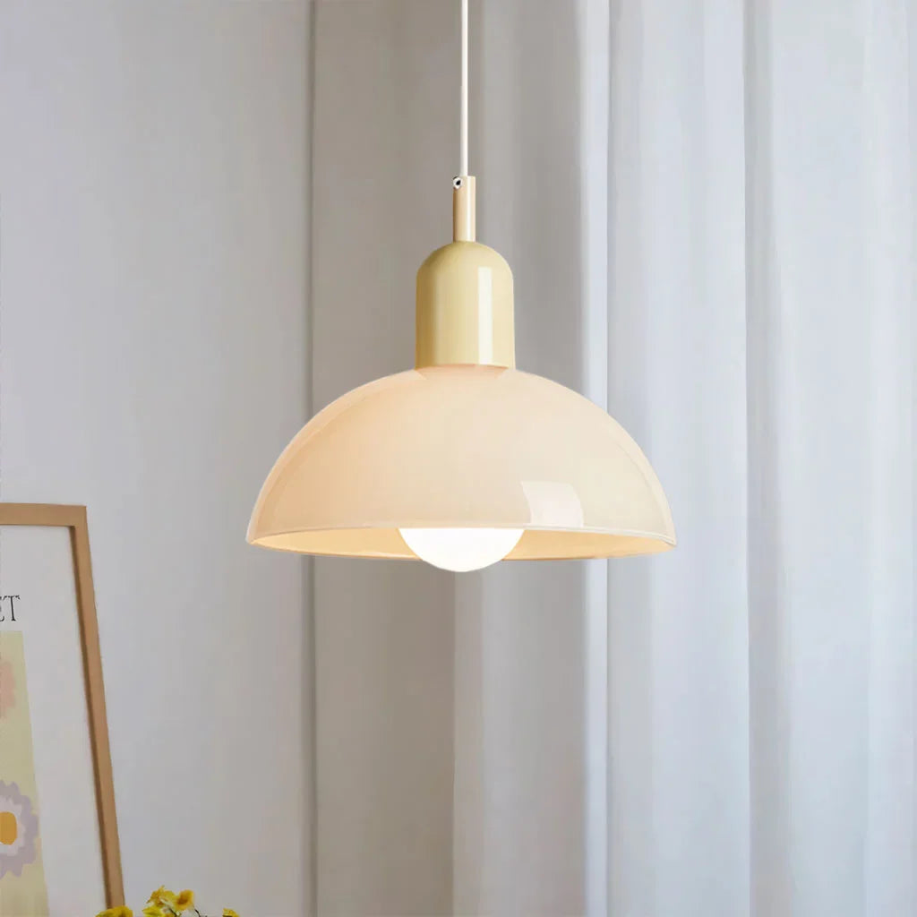 Pendant Light Glass 9.8 in and 11.8 in Colorful Bowl LED Ceiling Lamp for Living Room Dining Room Bedroom Modern Multi-Scene Lighting | Thomler