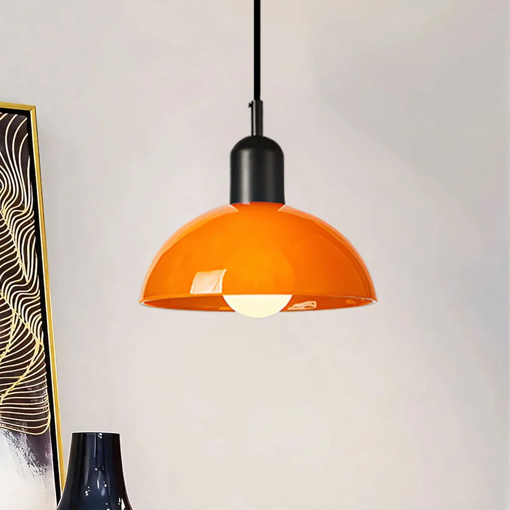 Pendant Light Glass 9.8 in and 11.8 in Colorful Bowl LED Ceiling Lamp for Living Room Dining Room Bedroom Modern Multi-Scene Lighting | Thomler