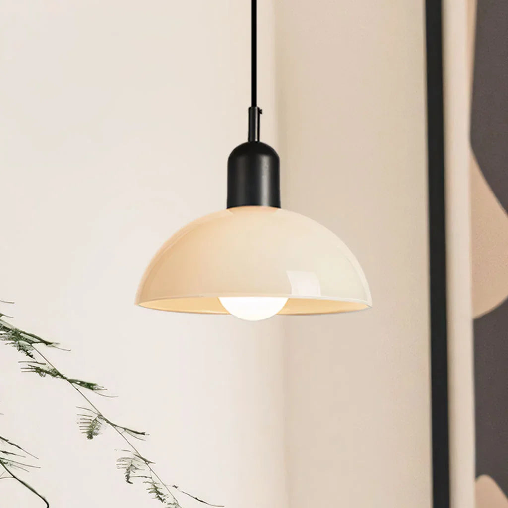 Pendant Light Glass 9.8 in and 11.8 in Colorful Bowl LED Ceiling Lamp for Living Room Dining Room Bedroom Modern Multi-Scene Lighting | Thomler