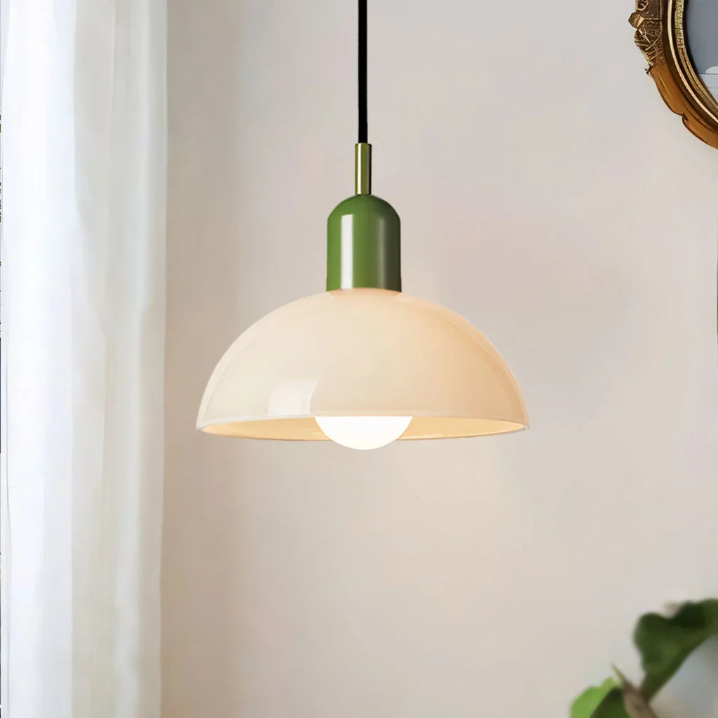 Pendant Light Glass 9.8 in and 11.8 in Colorful Bowl LED Ceiling Lamp for Living Room Dining Room Bedroom Modern Multi-Scene Lighting | Thomler