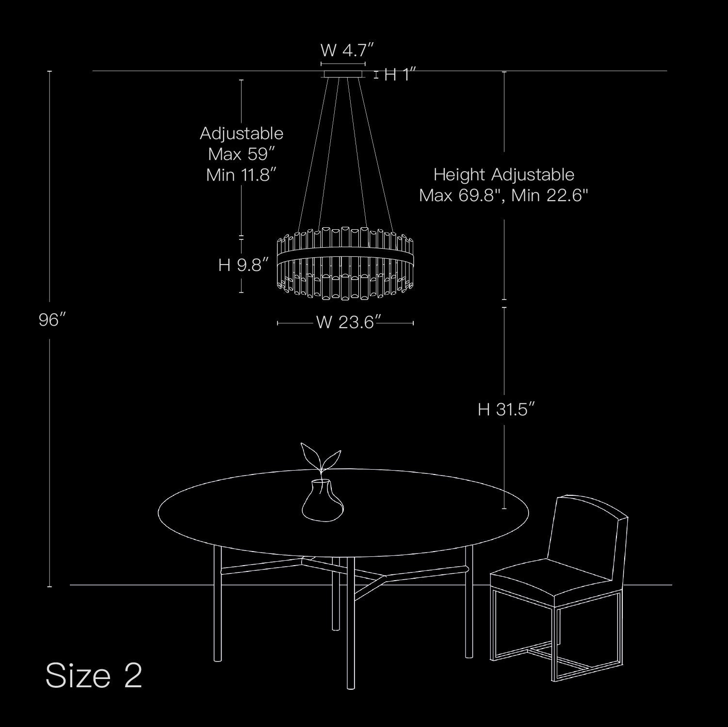 Crystal Round Chandelier Gold K9 19.7–39.4 in Dining Room Living Room Ceiling Light Luxury Pendant | Thomler