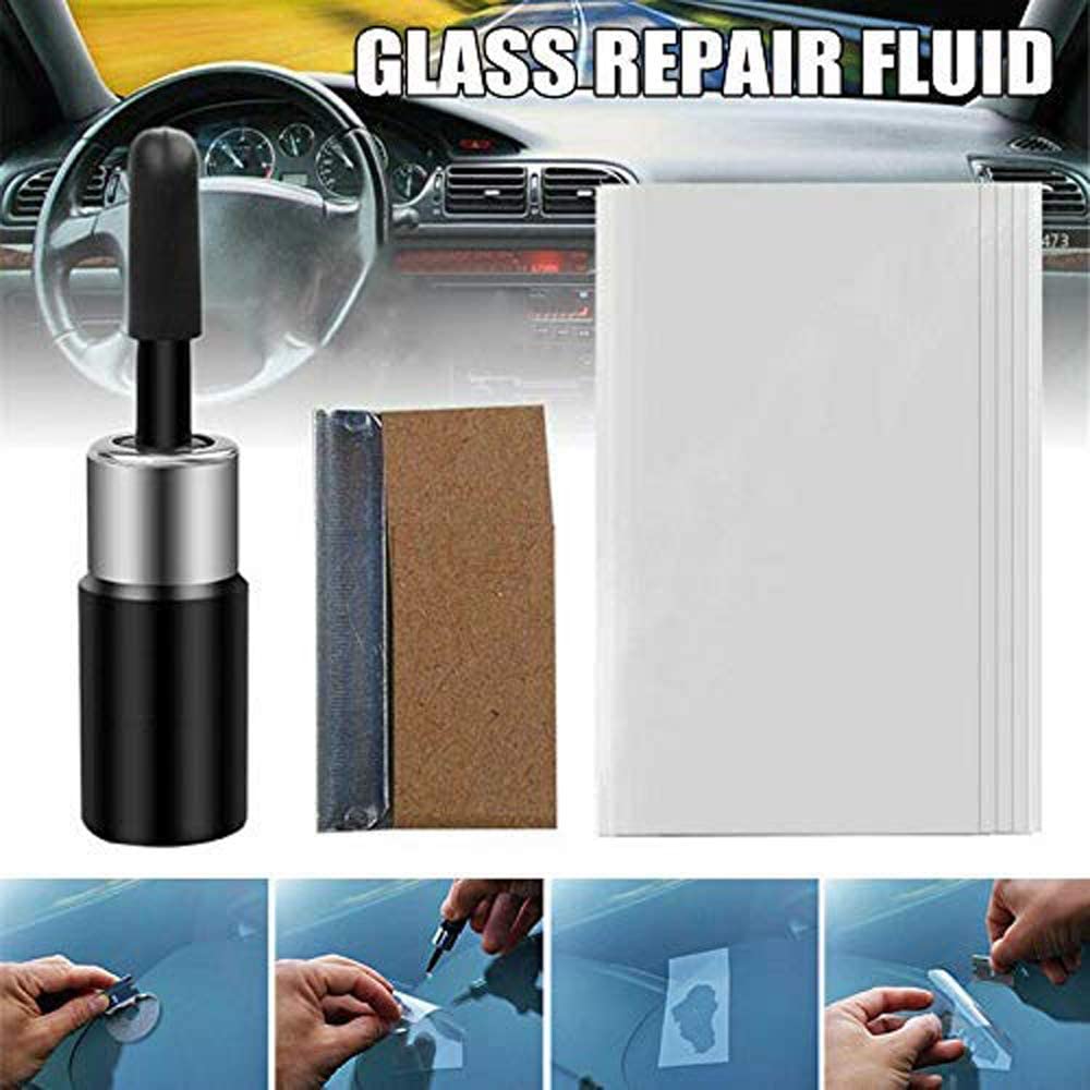 Windshield Chip Repair Kit – DIY Glass Crack Filler Resin for Cars, Trucks & SUVs – Stops Spread of Bulls-Eye & Star Breaks | Thomler
