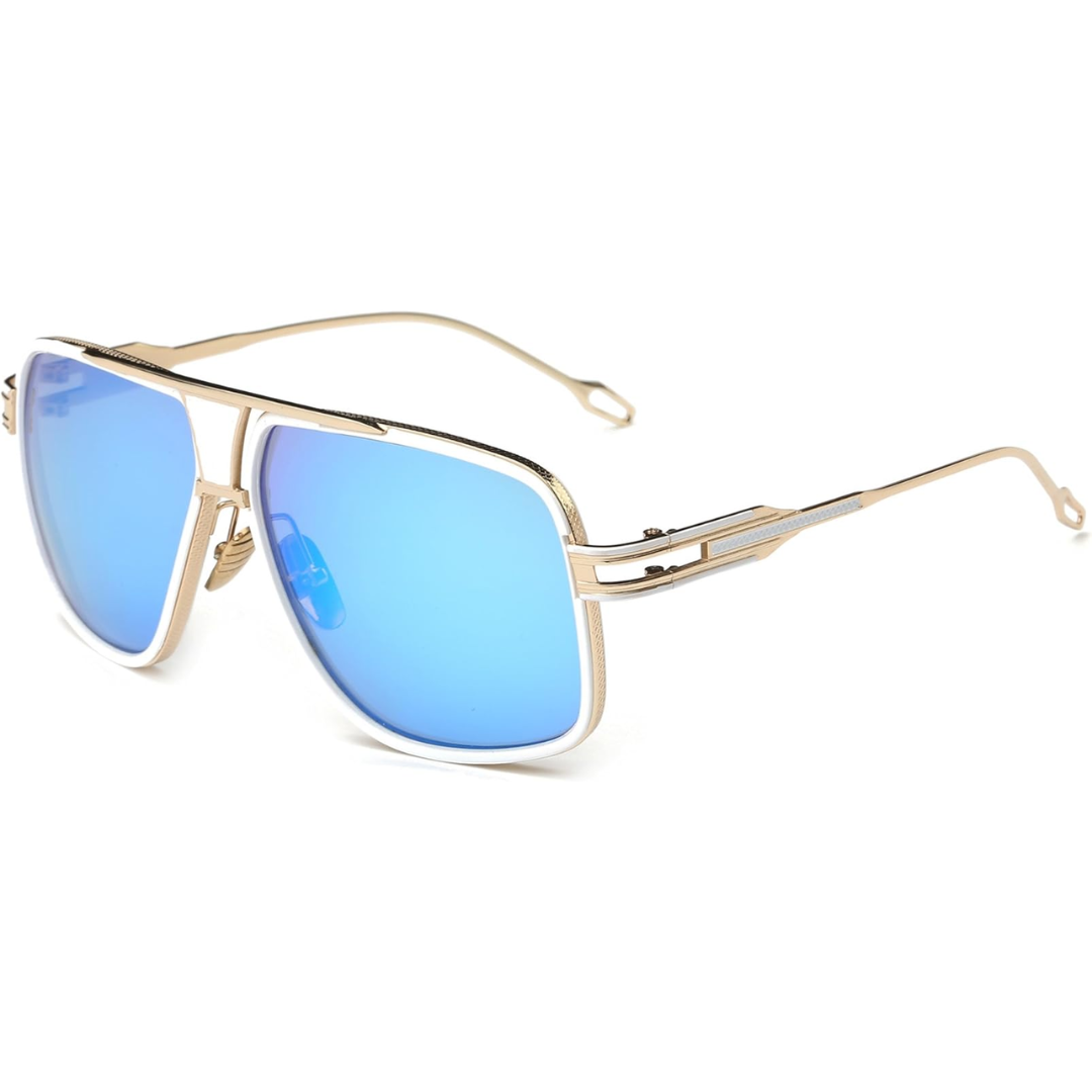 Men's Teardrop Sunglasses with UV Protection & Alloy Frame – Lightweight Metal Eyewear with Protective Case for Outdoor Travel | Thomler