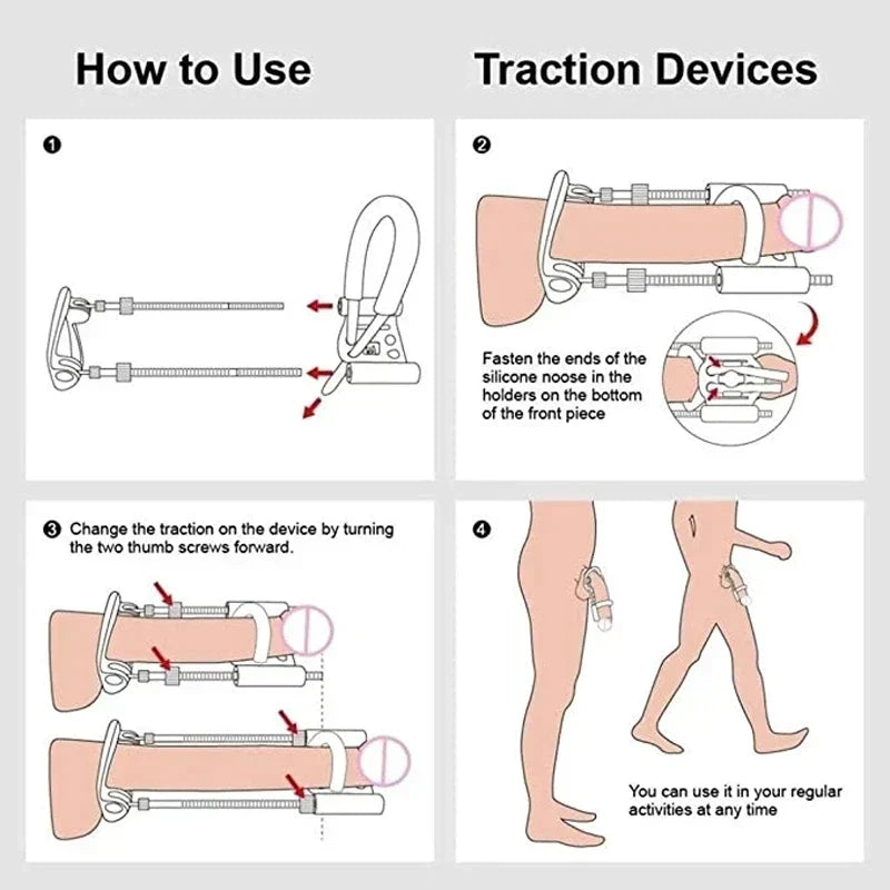 Adjustable Traction Support Device for At-Home Comfort & Natural Enhancement | Discreet Body-Safe System | Thomler