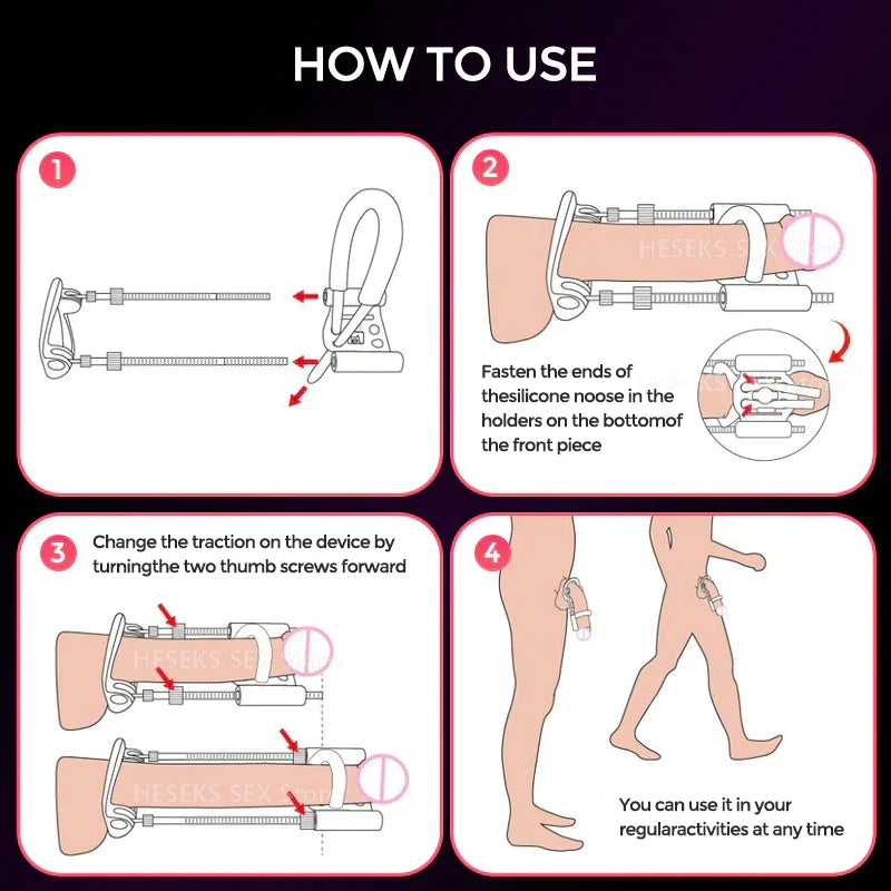 Adjustable Traction Support Device for At-Home Comfort & Natural Enhancement | Discreet Body-Safe System | Thomler