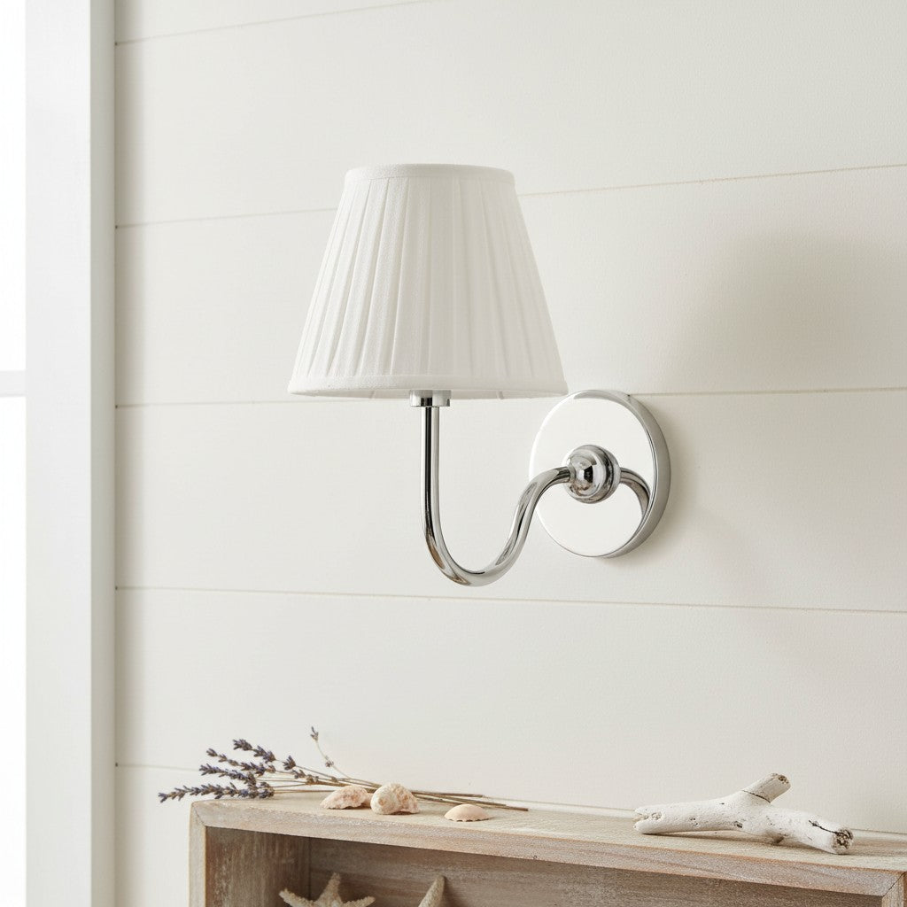 Brass Sconce with Fabric Drum Shade – 1 or 2 Light Hardwired Fixture for Bedroom, Hallway & Living Room | Thomler