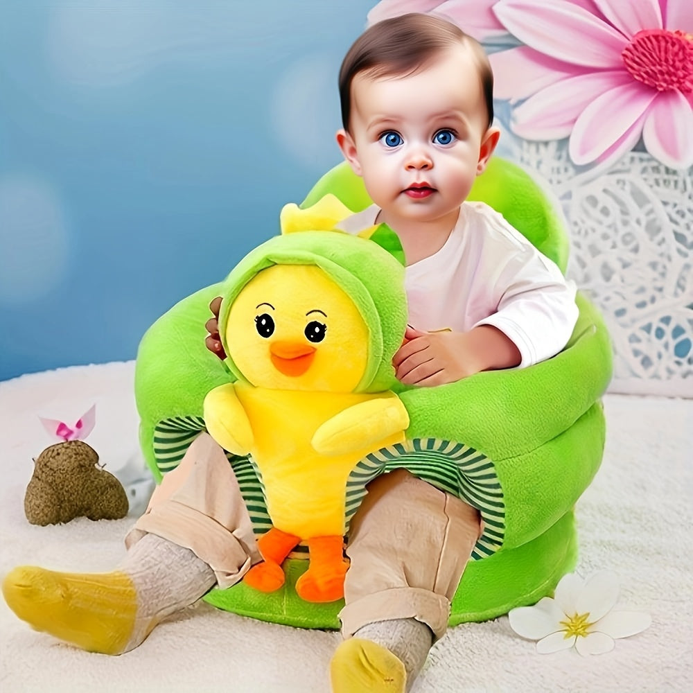 Plush Baby Support Seat for Learning to Sit – Soft Animal Character Chair with Backrest for Infants & Toddlers | Thomler