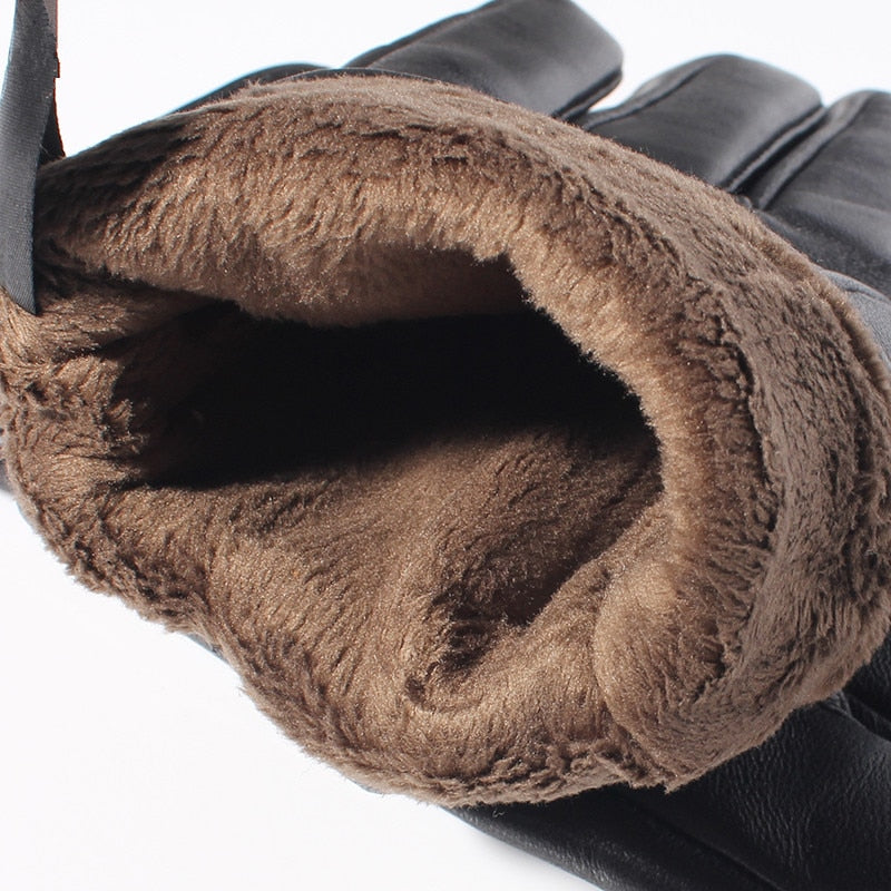 Genuine Sheepskin Winter Gloves with Fleece Lining for Men & Women – Waterproof Cold Weather Hand Protection for Driving & Everyday Wear | Thomler
