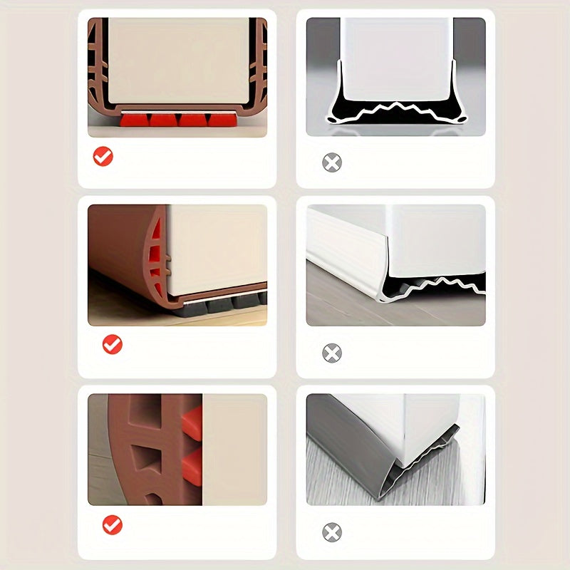 Door Draft Blocker Adjustable Under Door Seal Strip for 1.4-2.2 Inch Thick Doors Insulated Foam Noise Reducer Energy Saver Indoor Outdoor | Thomler