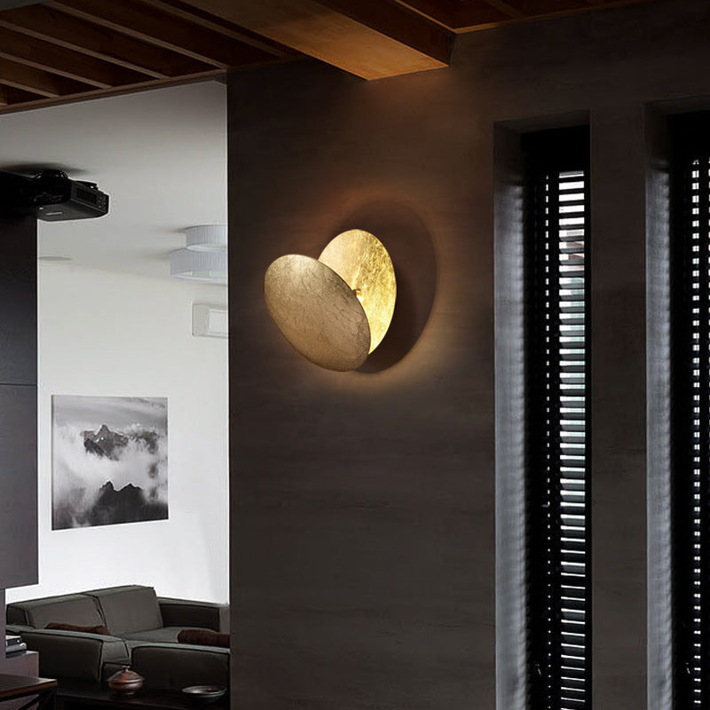 Round Metal Wall Sconce Light Fixture for Living Room Bedroom Dining Area Scandinavian Minimalist Indoor Accent Lighting | Thomler