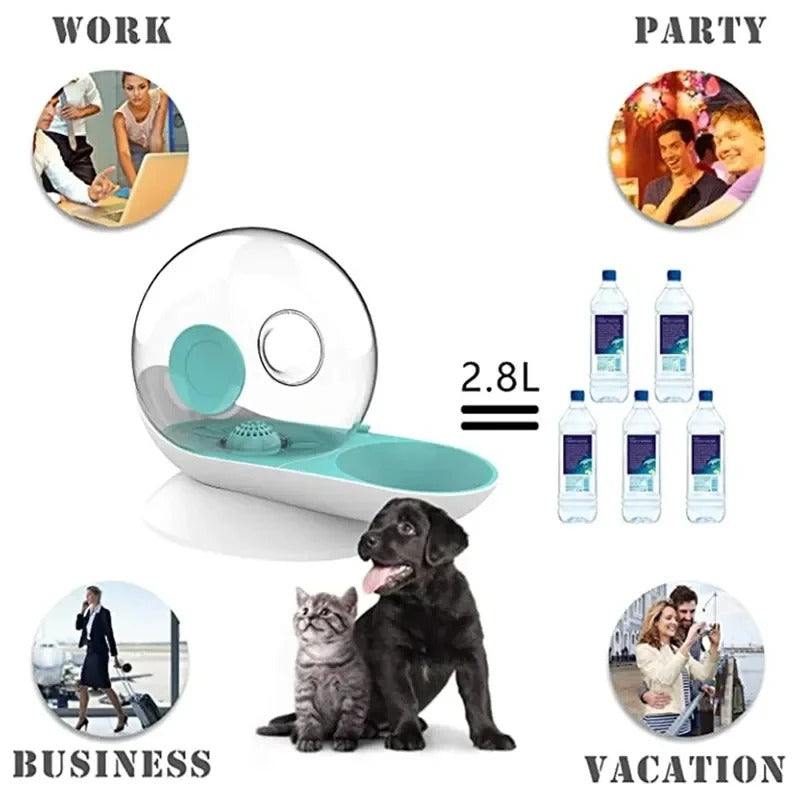 Circulating Pet Water Bowl with Stainless Steel Basin – 95 fl oz Fountain for Dogs & Cats | Thomler