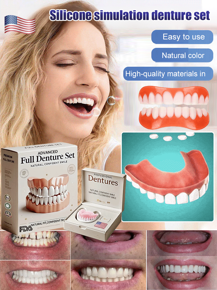 Moldable Cosmetic Dental Veneers Upper & Lower Set Reusable Snap-On Smile Kit for Instant Confidence Natural Look Temp Teeth Cover | Thomler