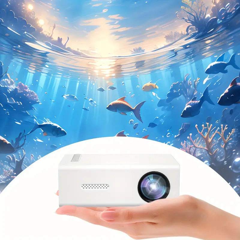 Compact HD Projector 720p with Fast Focus for Home Theater, Gaming & Presentations | Works with HDMI, USB, WiFi, Streaming Devices | Thomler