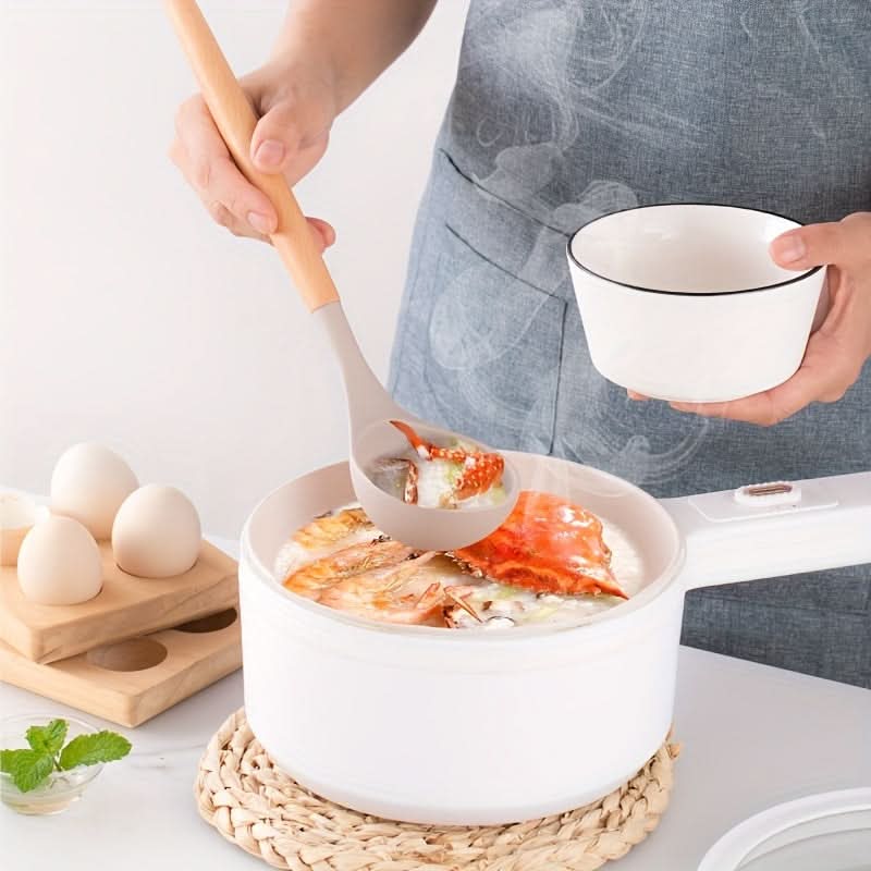12-Piece Silicone Kitchen Utensil Set with Wooden Handles – Heat Resistant to 446°F, Dishwasher Safe, BPA-Free Cooking Tools | Thomler