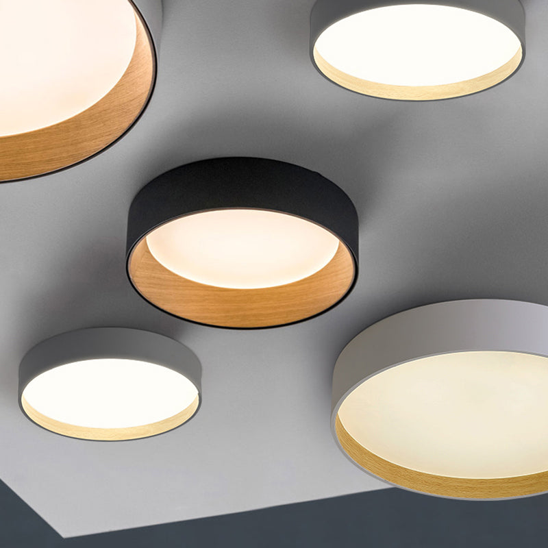 LED Flush Mount Ceiling Light – Round Metal Ring – 16 or 20 Inch – for Bedroom, Office or Studio | Thomler