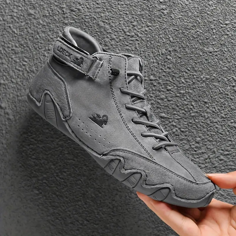 Men's Waterproof High-Top Sneakers with Elastic Slip-On Design - Durable Rubber Sole Boots for Street Style & All-Weather Wear | Thomler