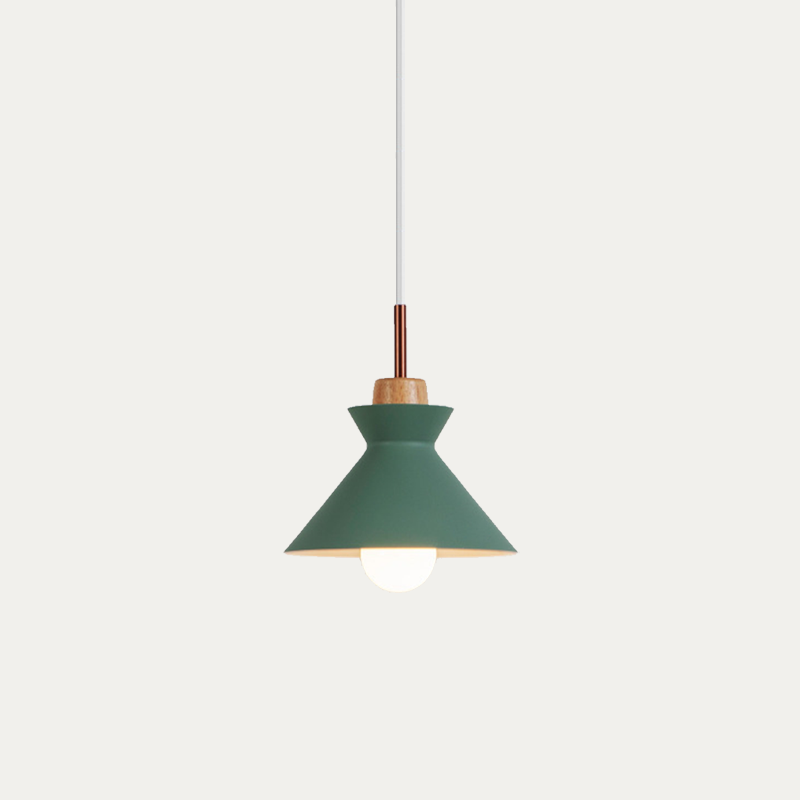 Pendant Light Wood 11 in E27 60W Scandinavian Style Living Room Bedroom Ceiling Lamp | Thomler