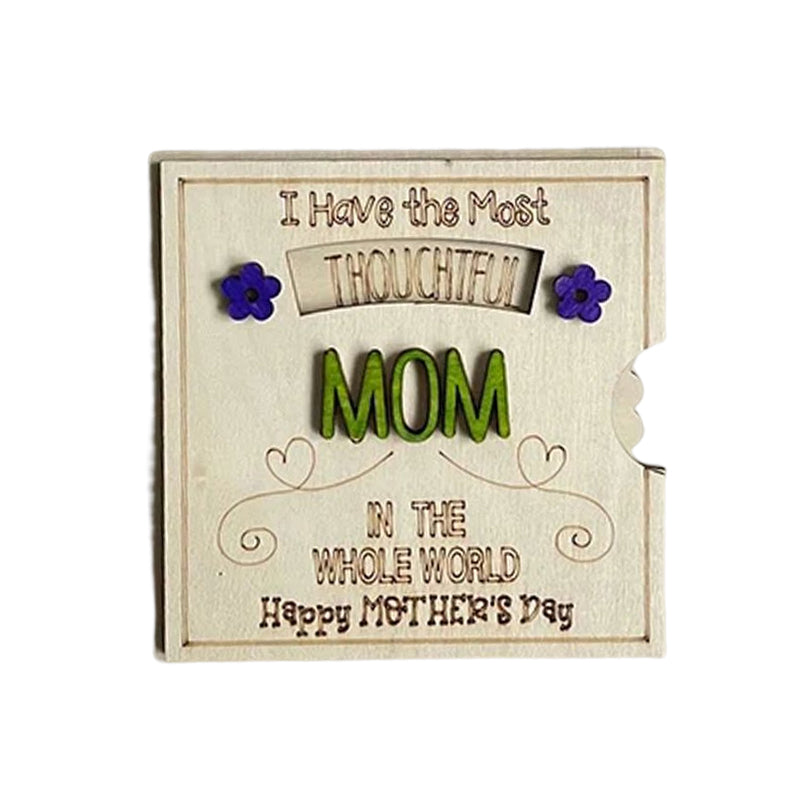 Interactive Spinning Sentiment Card with Rotating 3D Message Display for Mom | Thomler