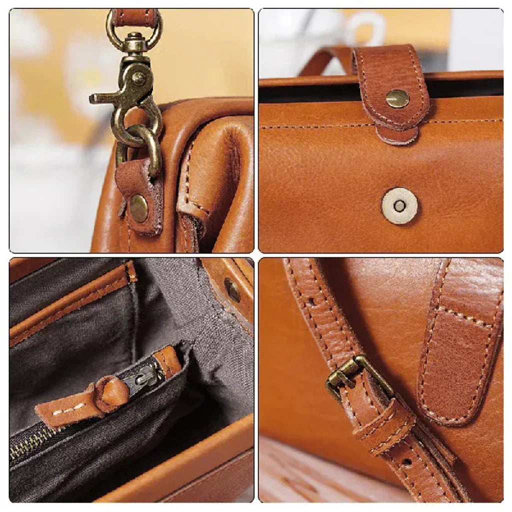 Vintage-Inspired Leather Crossbody Purse for Women – Classic Handbag with Adjustable Strap for Daily Use, Travel, Shopping & Casual Outfits | Thomler