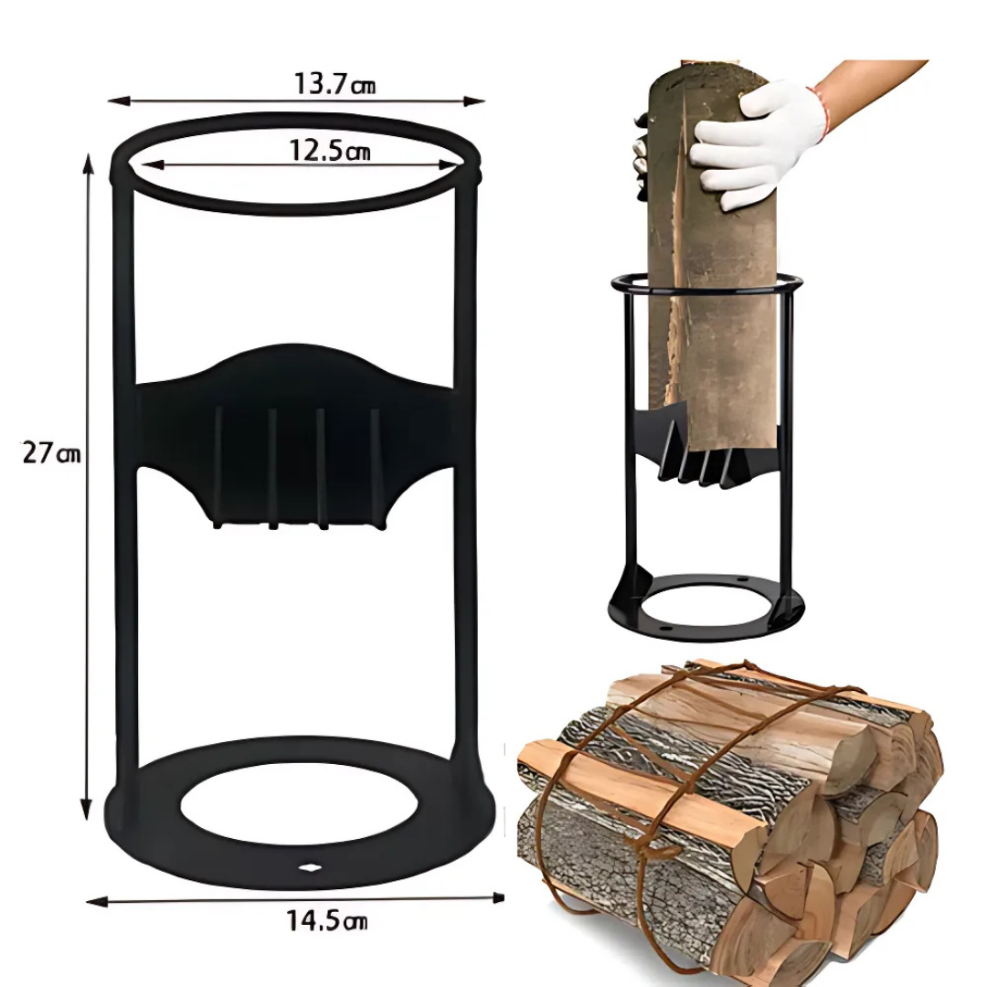 Cast Iron Log Splitter for Firewood & Kindling – Manual Wood Splitting Tool with Heavy-Duty Base | Thomler