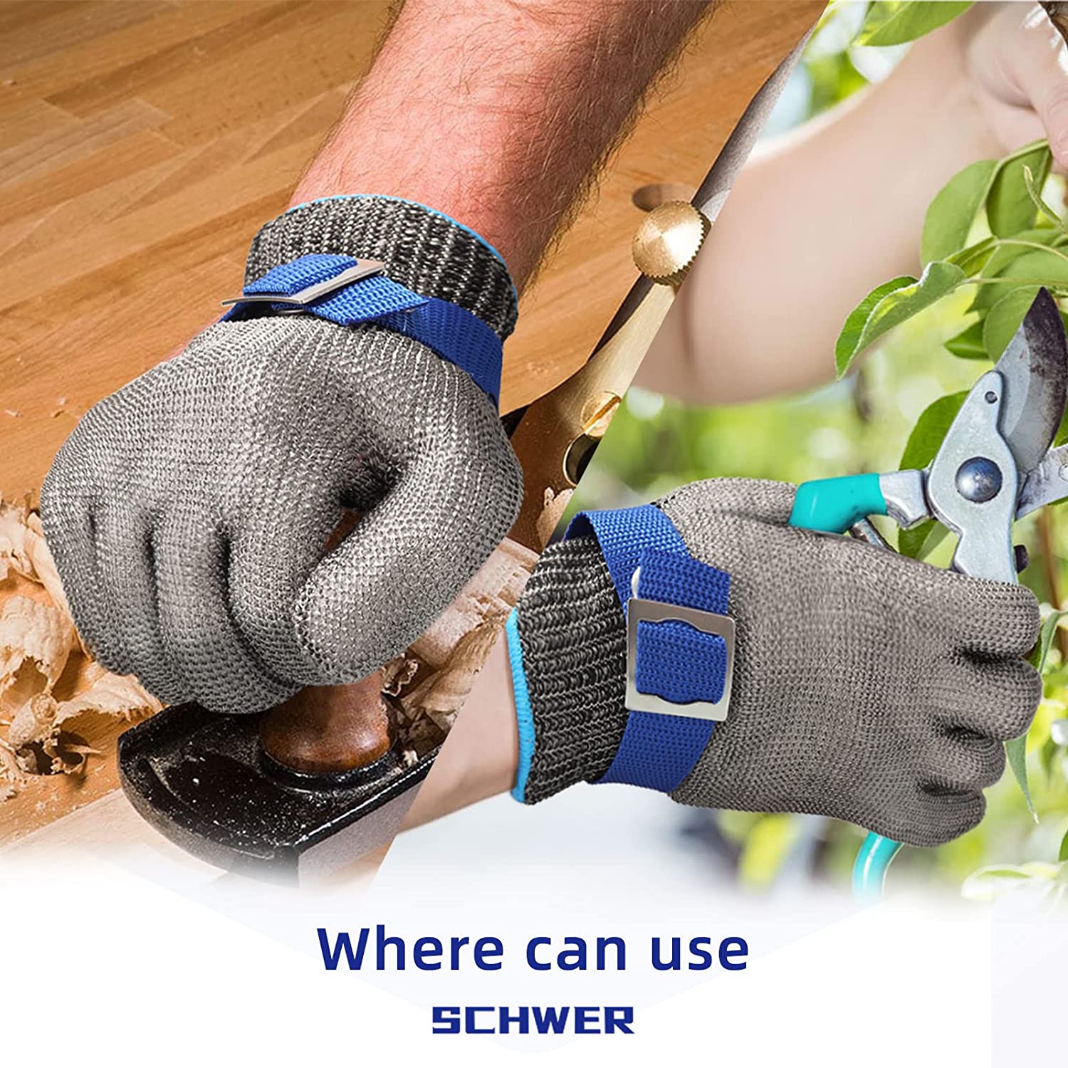 Cut-Resistant Stainless Steel Mesh Safety Glove for Kitchen, Oyster Shucking, Fishing & Food Prep | Thomler
