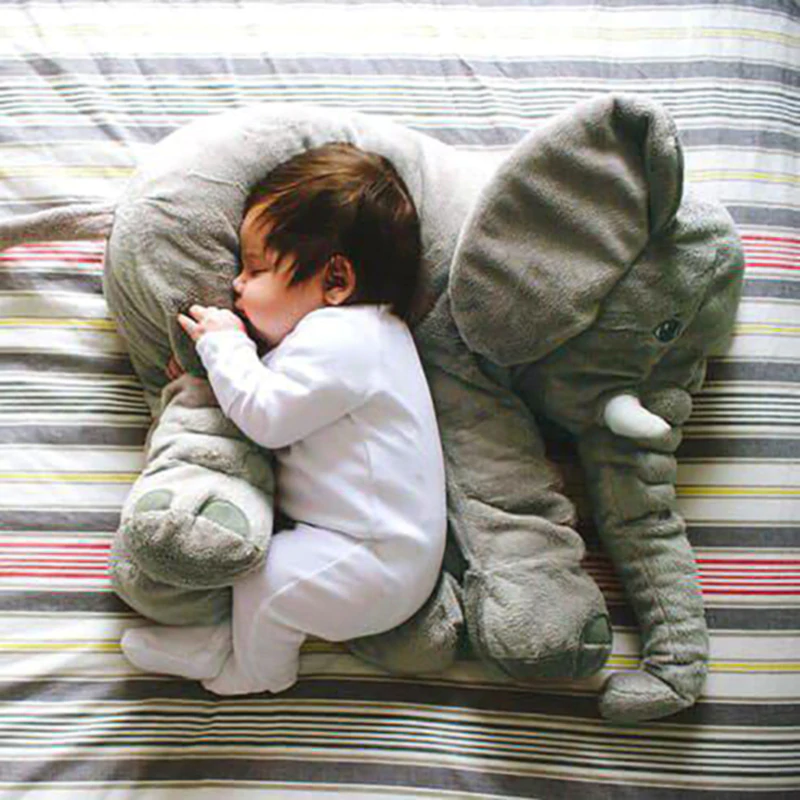 Plush Elephant Nursery Pillow for Babies & Toddlers – Soft Cuddle Cushion for Nap Time, Play & Decor | Thomler