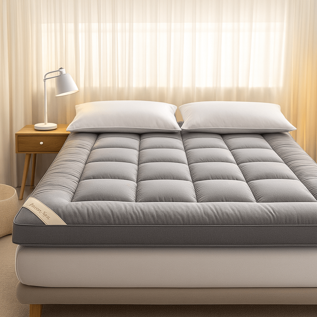 Mattress Topper Bamboo Charcoal 5.0 cm Deep Sleep Comfort Cooling Breathable Hypoallergenic Mattress Protector Overlay | Thomler