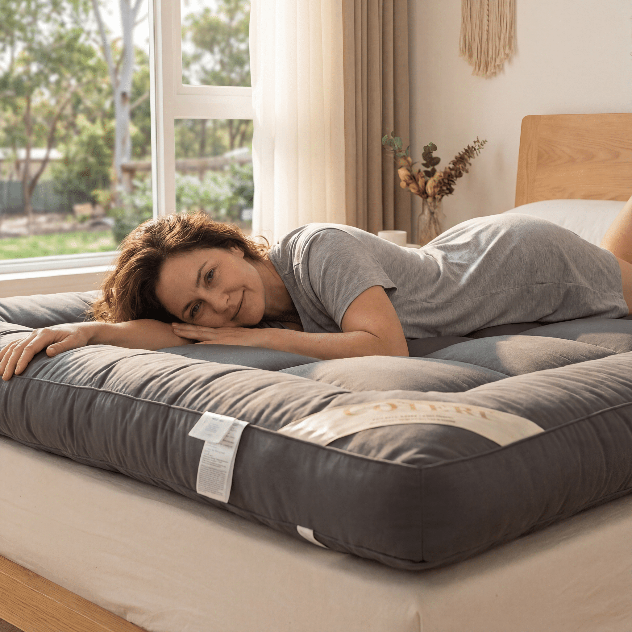 Mattress Topper Bamboo Charcoal 5.0 cm Deep Sleep Comfort Cooling Breathable Hypoallergenic Mattress Protector Overlay | Thomler