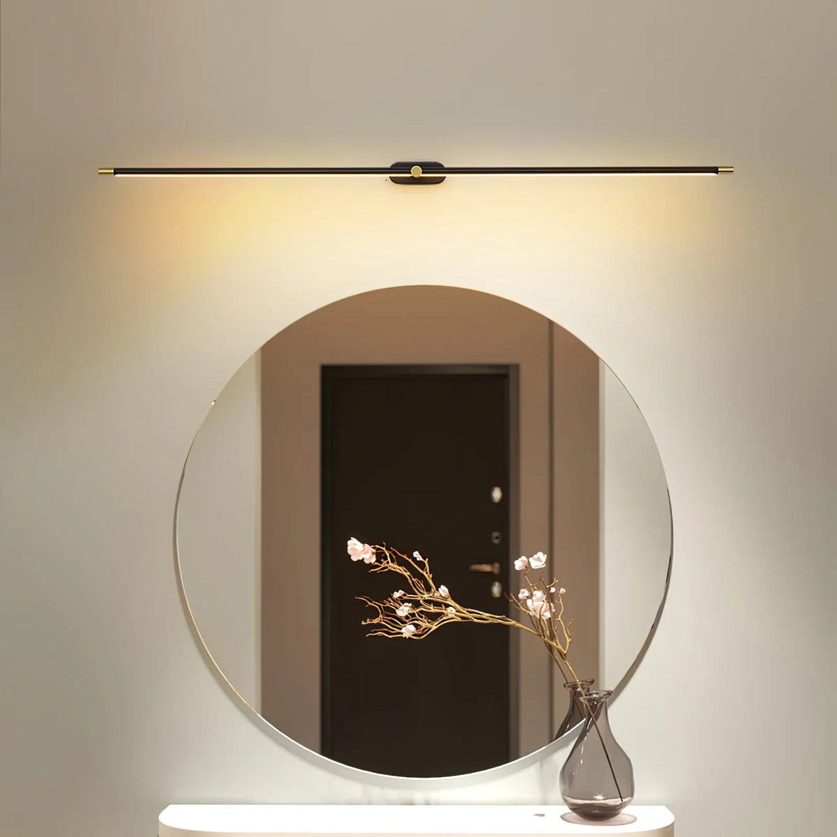 LED Vanity Light Bar for Bathroom Mirror – Minimalist Metal Wall Sconce with Warm White Lighting | Thomler