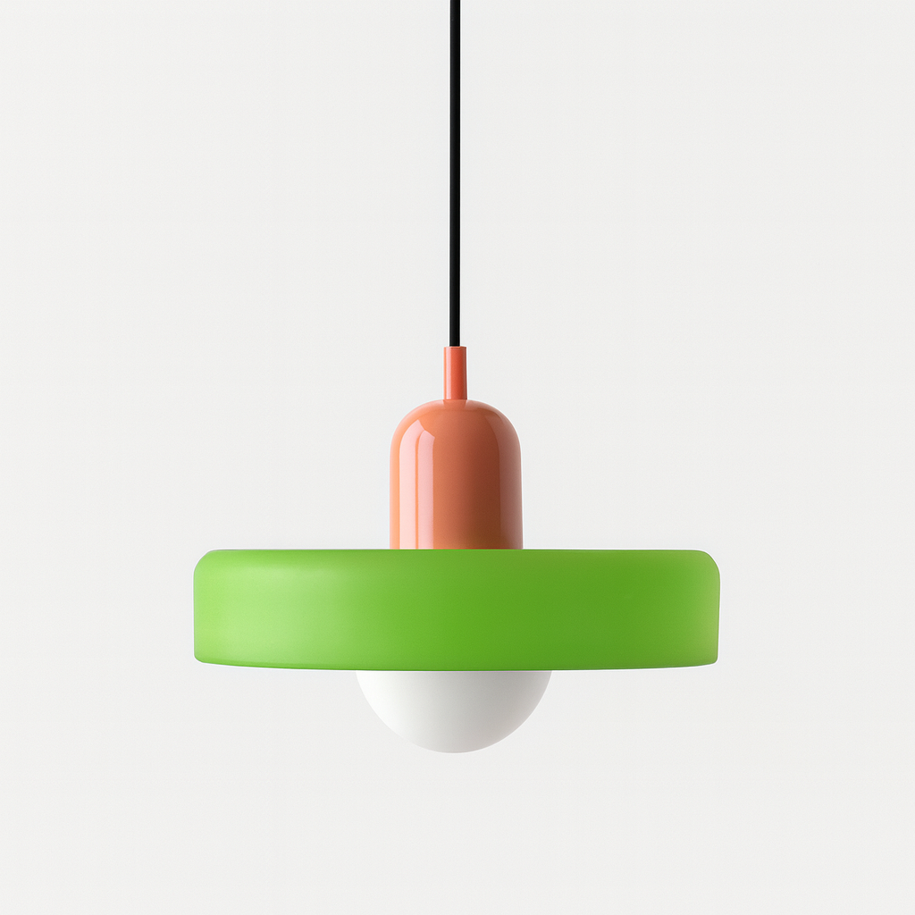 Jewel-Toned Glass Pendant Light with Adjustable Cord – Mid-Century Modern Hanging Fixture for Kitchen Island, Dining Table & Reading Nook | Thomler