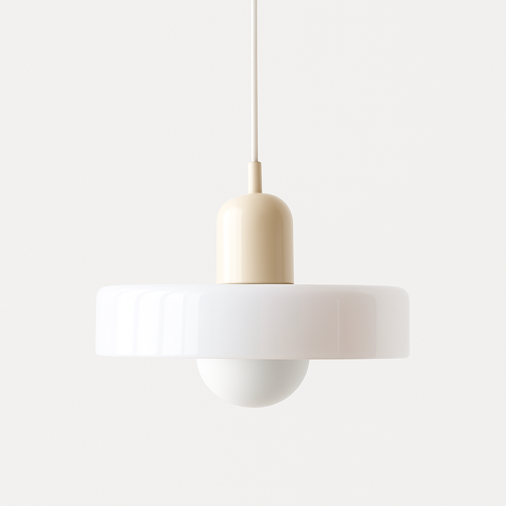 Jewel-Toned Glass Pendant Light with Adjustable Cord – Mid-Century Modern Hanging Fixture for Kitchen Island, Dining Table & Reading Nook | Thomler