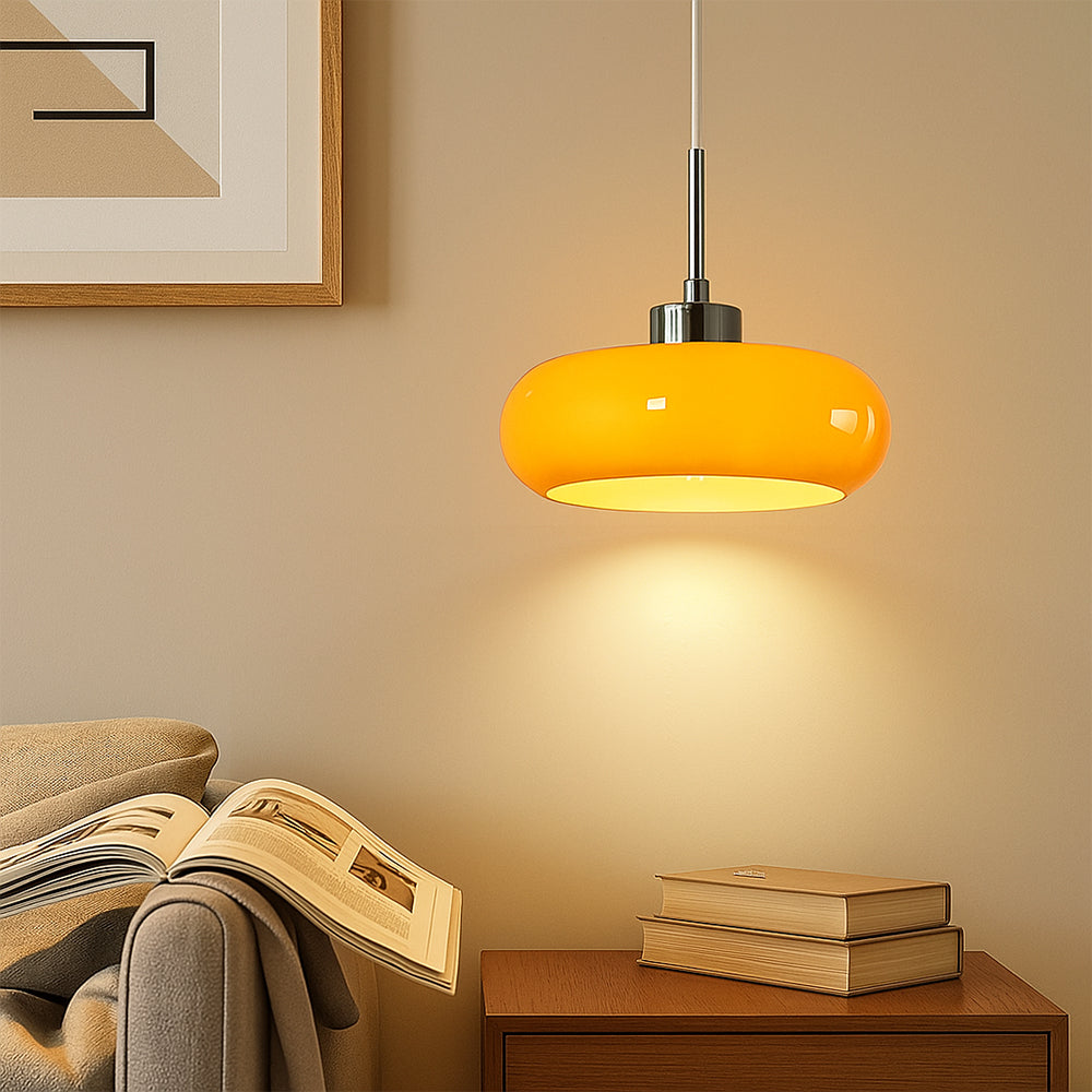 Modern Dome Glass Pendant Light with Adjustable Cord for Dining Room Kitchen Island Breakfast Bar – Geometric Minimalist Ceiling Fixture | Thomler