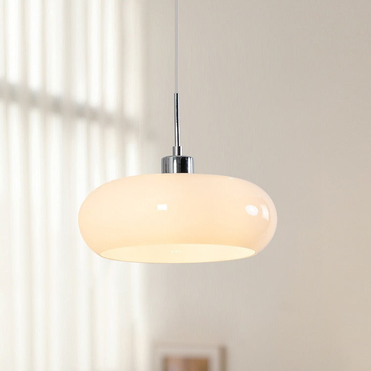 Modern Dome Glass Pendant Light with Adjustable Cord for Dining Room Kitchen Island Breakfast Bar – Geometric Minimalist Ceiling Fixture | Thomler